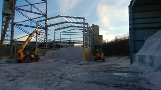 Chemical Gypsum Handling System — Gypsum Receiving Building During Construction (4/9)