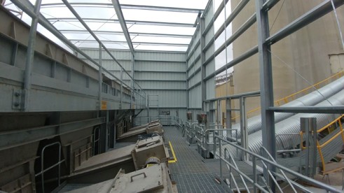 Chemical Gypsum Handling System — Enclosed Hopper And Feeder Installation (6/9)