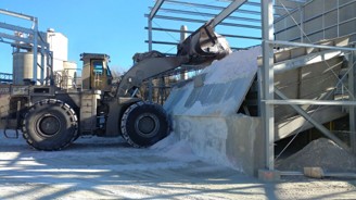 Chemical Gypsum Handling System — Loader Charging The Gypsum Receiving Hopper (9/9)