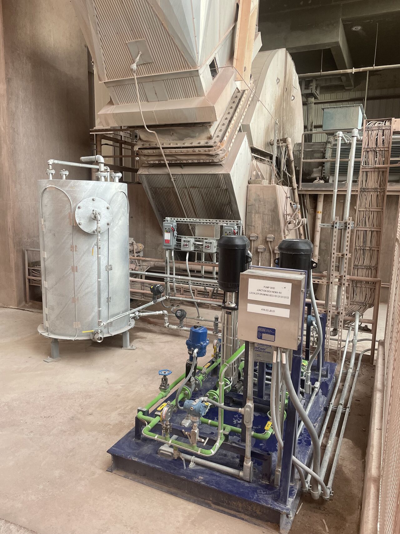 Downcomer Gas Conditioning — Ground-Level Pump Skid (3/4)
