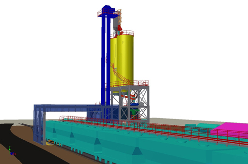 Rail unloading and storage model