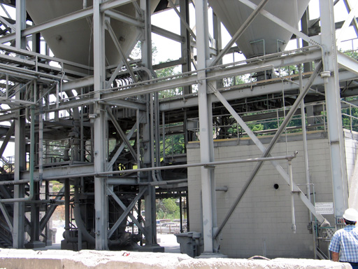 Existing fly ash structure, view 1
