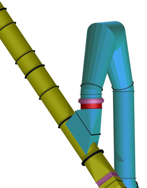 Duct takeoff geometry