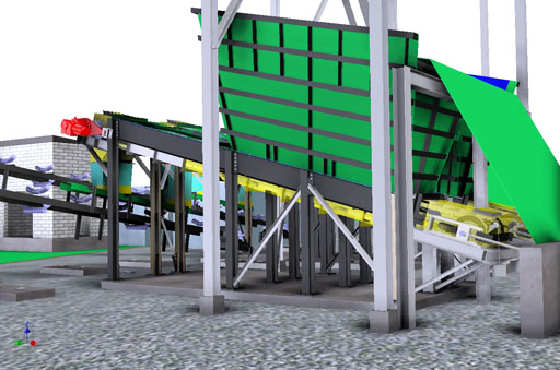 Gypsum hopper and feeder model